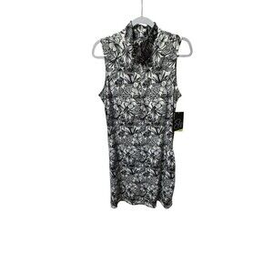 Emerald 18 Golf Dress Size M NWT Black And White Floral